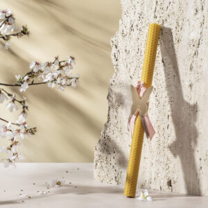Handmade Easter Beeswax Candle - "Butterfly"